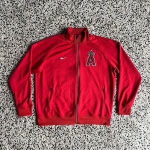 Nike Anaheim Angels Large Logo Red Full Zip Track Jacket Men’s Size XL